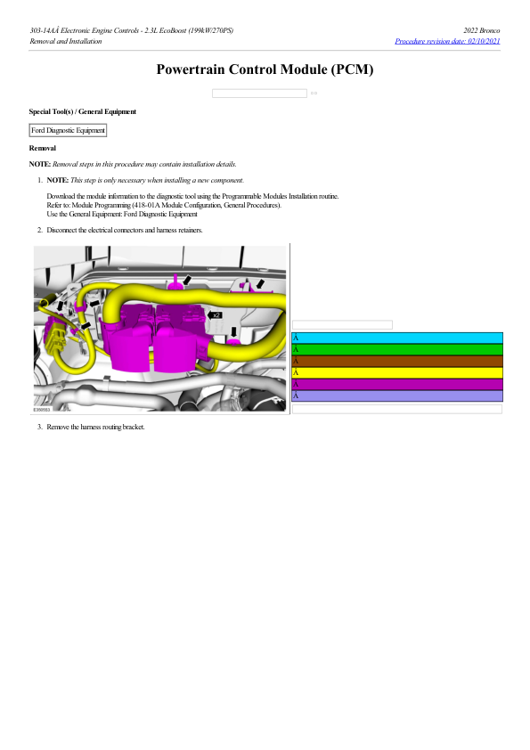 Powertrain Control Module (PCM) G2193268 Manual