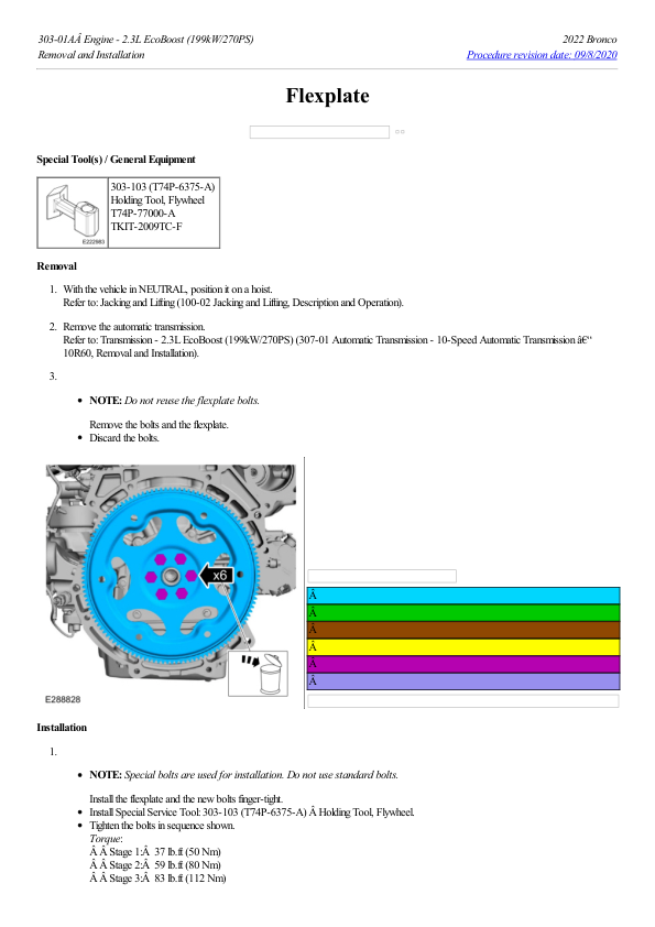 Flexplate G2186884 Manual