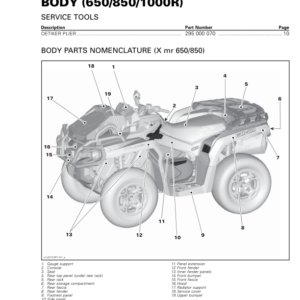 ATV Body (650 850 1000R) (Outlander X mr) Shop supplement vmr2016 316 Manual