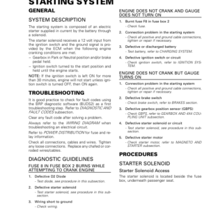 SSV Starting System (Defender) Shop supp. 219100901 022 Manual