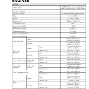 Rotax 2017 (HD5) Technical Specification engine RHD5MY17 013 Manual