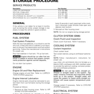 ROADSTER Storage Procedure (RT) Shop 02wZZHAA2 SM61Y014 en Manual