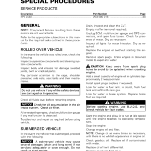 SSV S01 SS06 Special Procedures Shop Commander Version 9BA tmr2013 008 Manual