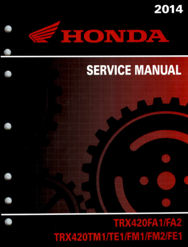 2014 Honda Rancher 420 Repair 2014 Trx420 Manual