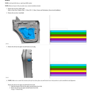 Rear Door Glass Run and Bracket 5 Door G2217502 Manual