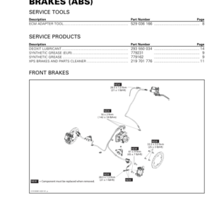 ATV 2019 Brakes (ABS) Outlander Shop Supp 219100951 038 Manual