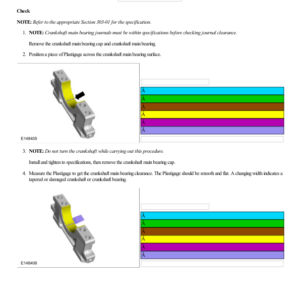 Crankshaft Main Bearing Journal Clearance G2219079 Manual