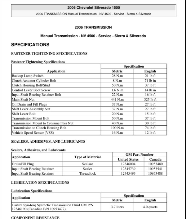 TRANS NV4500 Manual