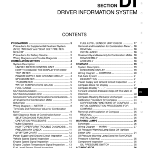 DRIVER INFORMATION SYSTEM Manual