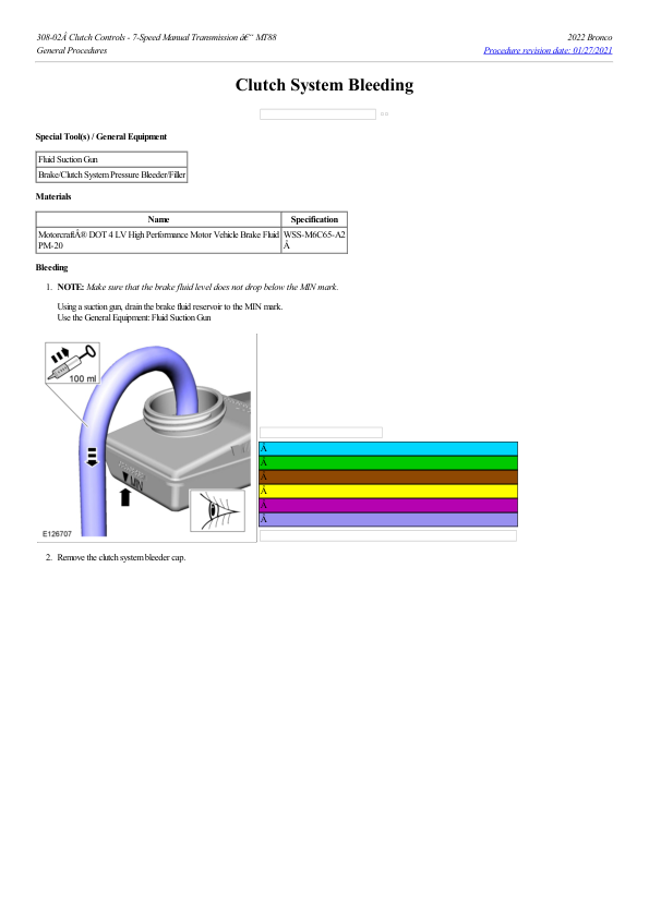 Clutch System Bleeding G2200622 Manual