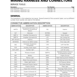 Road 2020 Wiring Harness and Connectors 219101011 009 Manual