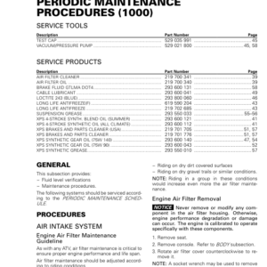 ATV 2015 OUTLANDER 6X6 (Periodic Maintenance Procedures 1000) Shop 04cF87AAE SM51Y015S00 vmr2015 155 Manual