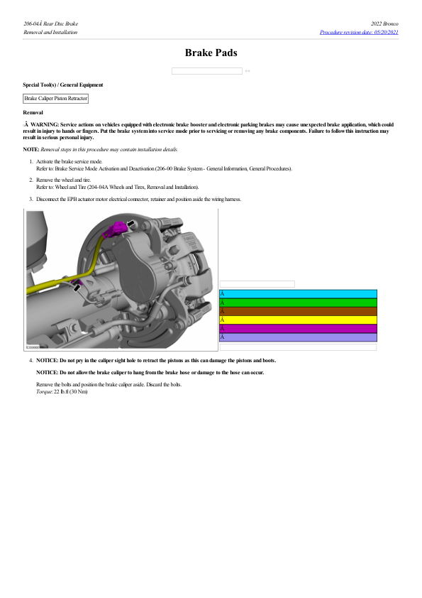 Brake Pads G2223118 Manual