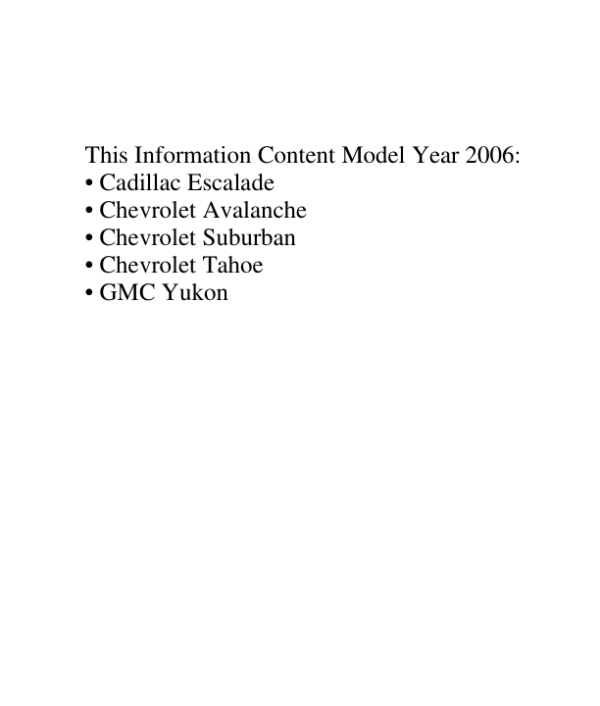 2000-2006 gmc yukon + chevy suburban Manual