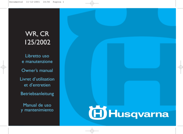 husqvarna CR WR125 Manual