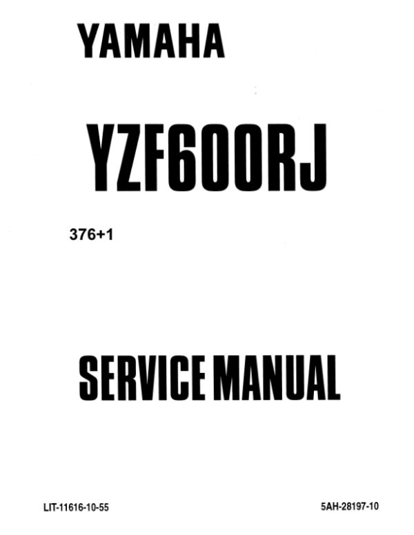 yamaha yzf600r Manual