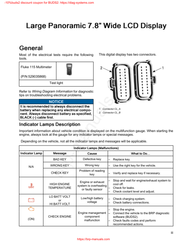 Large 5 Panoramic Wide LCD Display Manual - Image 3