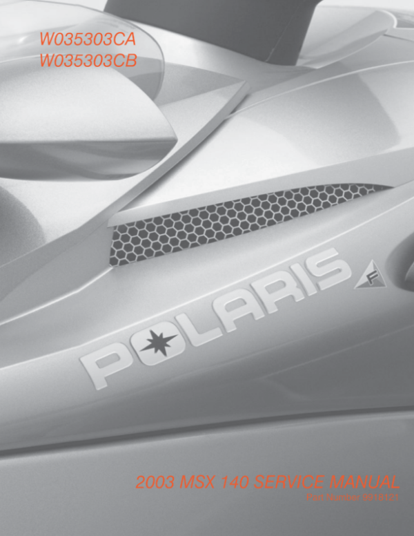 2003 Polaris MSX140 (9918121) 01 pdf Manual