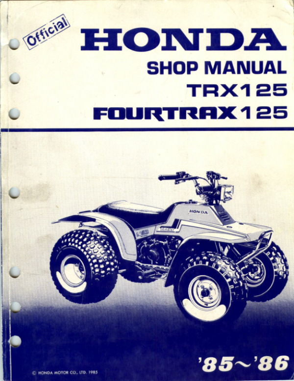 Trx [1985 1986]Honda 125 Repair pdf Manual