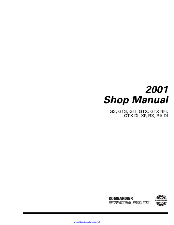 2001 seadoo shop Manual - Image 2