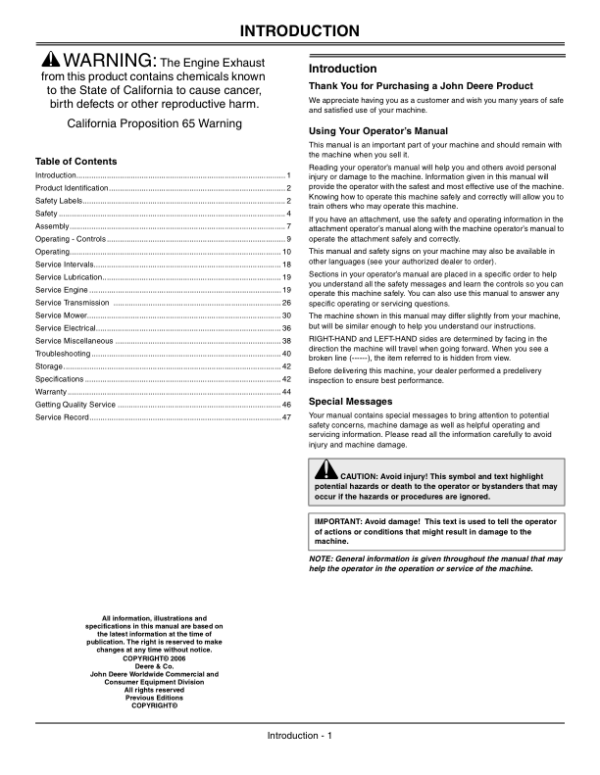 z425 z445 z225OperatorsManual Manual - Image 2