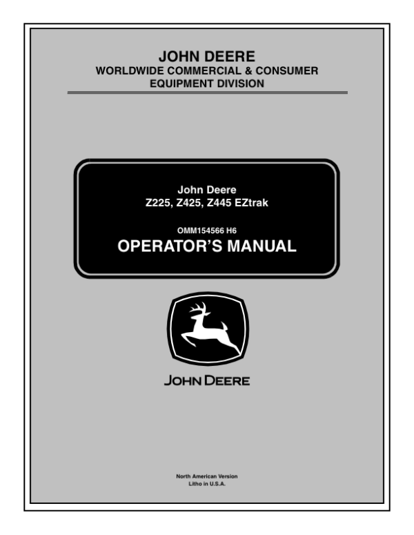 z425 z445 z225OperatorsManual Manual