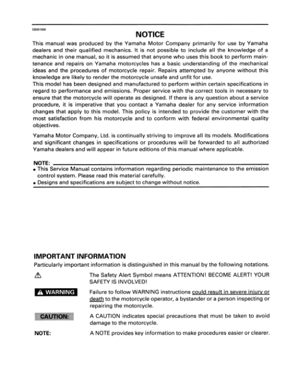 yamaha yzf600r Manual - Image 3