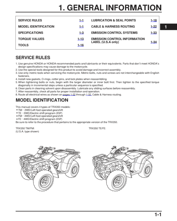 2000-2003 Rancher 350 Manual - Image 3