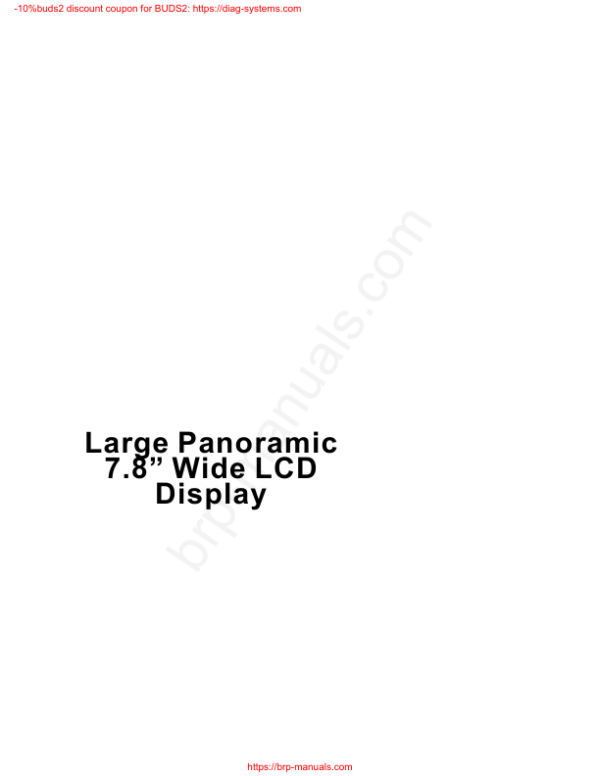 Large 5 Panoramic Wide LCD Display Manual