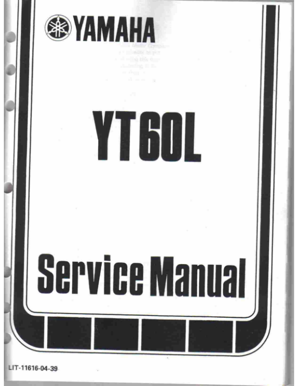 1984 Yamaha yt60L Manual - Image 2