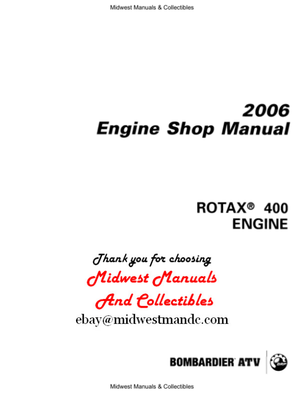 2006 ATV 400 Motor Manual - Image 2