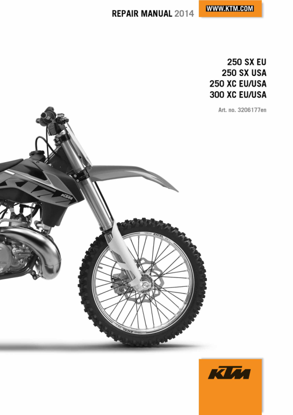 2014 KTM 1 250 300 SX XC Manual