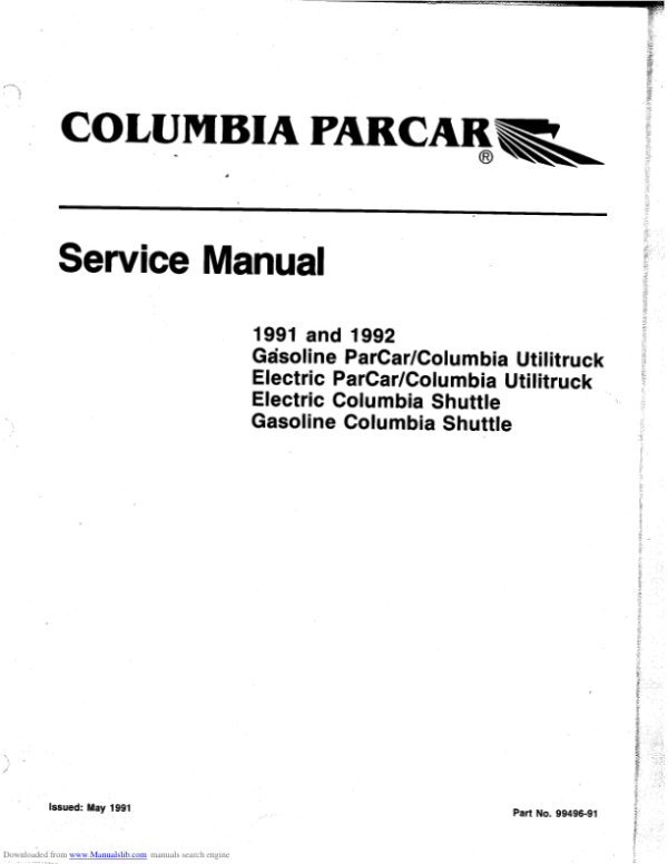 1991 parcar 1992gasoline Manual