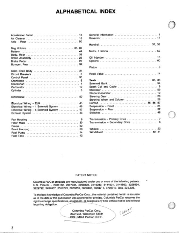 1989 CPC PARTS GSEL UTILITRUCK pdf Manual - Image 3