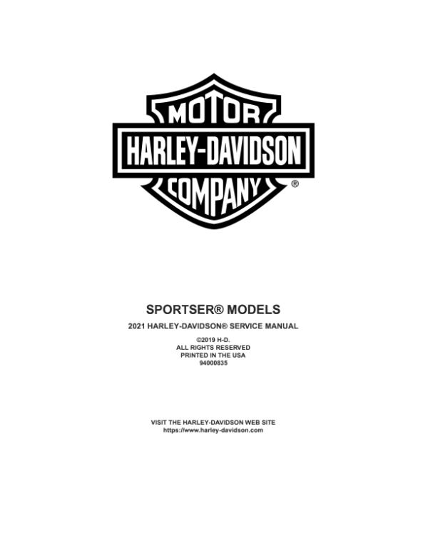 2021 Sportster  Manual - Image 3