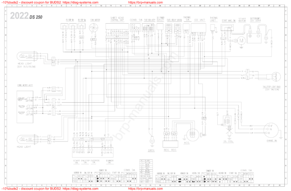 2022 ATV Wiring Diagram All models 219101096 WD51Y022S10 en Manual - Image 2