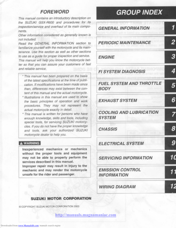 2004 gsxr600 Manual - Image 3