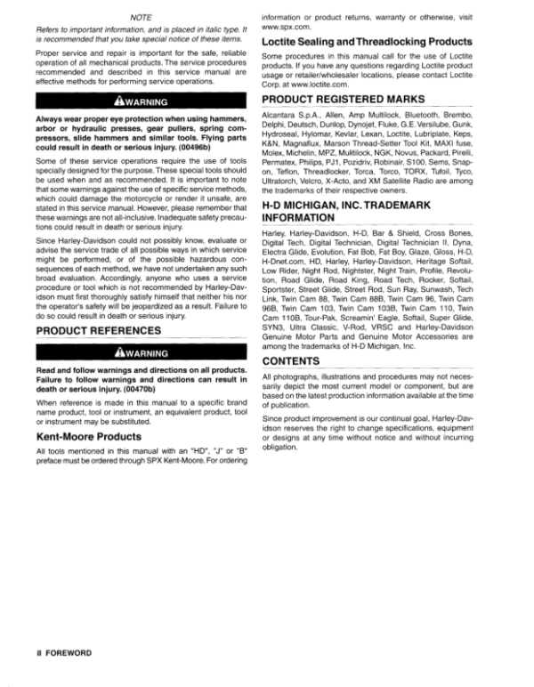 2010 Harley Davidson Sportster Models Manual - Image 3