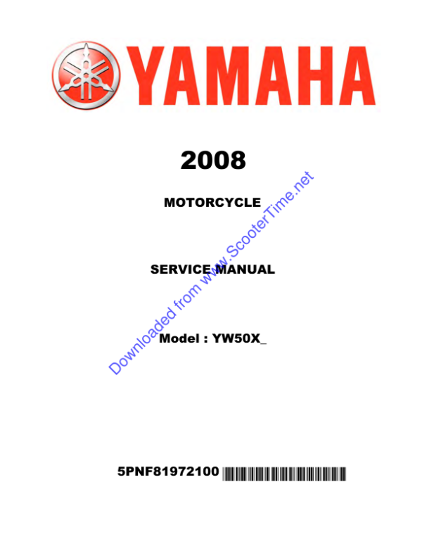 Yamaha YW50 pdf Manual