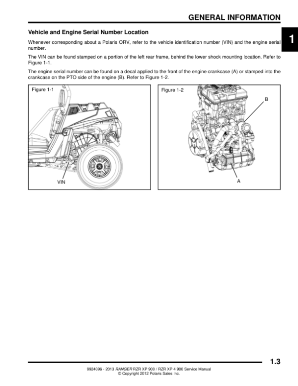 2013-2014 RANGER RZR XP 900 RZR XP4 900 SM 04760 Manual - Image 3