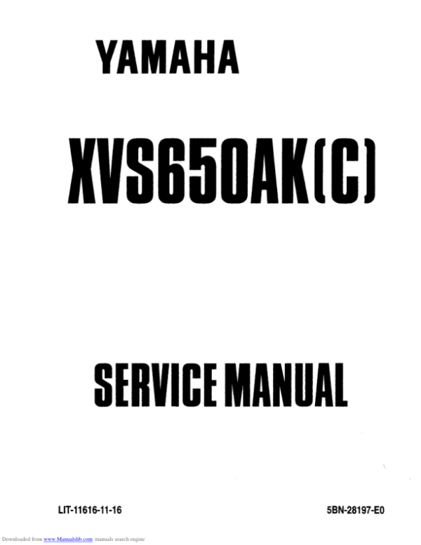 2005-2006 xvs650 Manual - Image 2