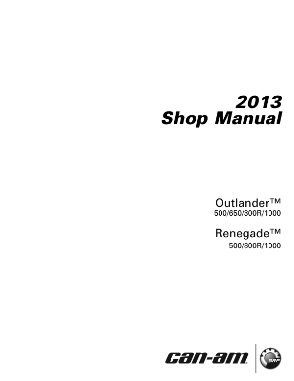 2013 Outlander Renegade Manual - Image 2