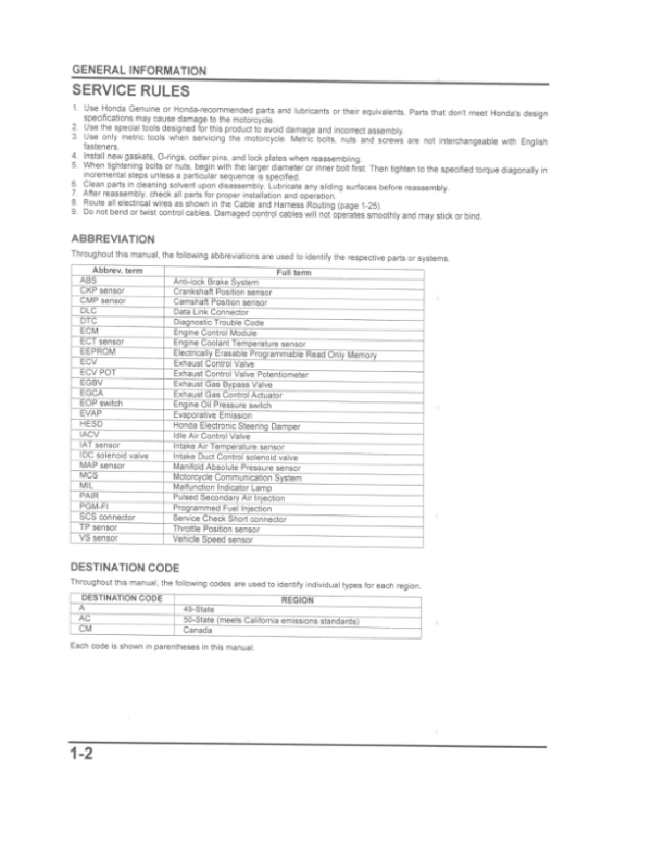 2008-2014 CBR1000RR Manual - Image 2