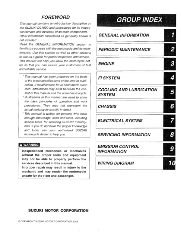 Suzuki DL1000 pdf Manual - Image 3