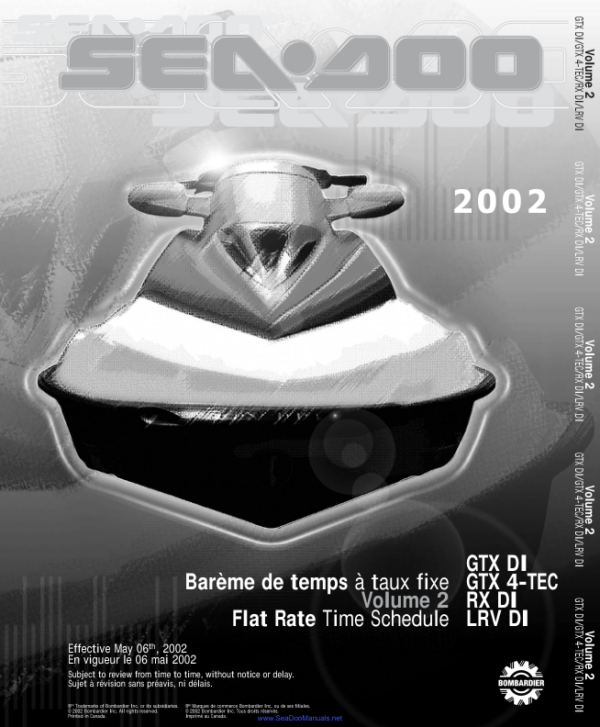 2002 seadoo flat rate 2 Manual