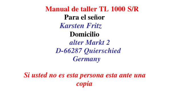 Suzuki TL1000SR pdf Manual