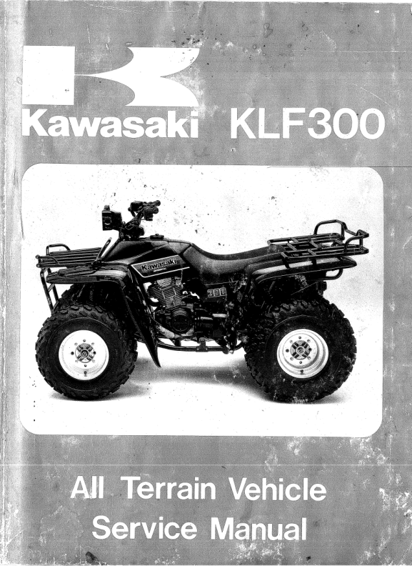 1986-2006 kawasaki bayou 300 2wd&4wd Manual