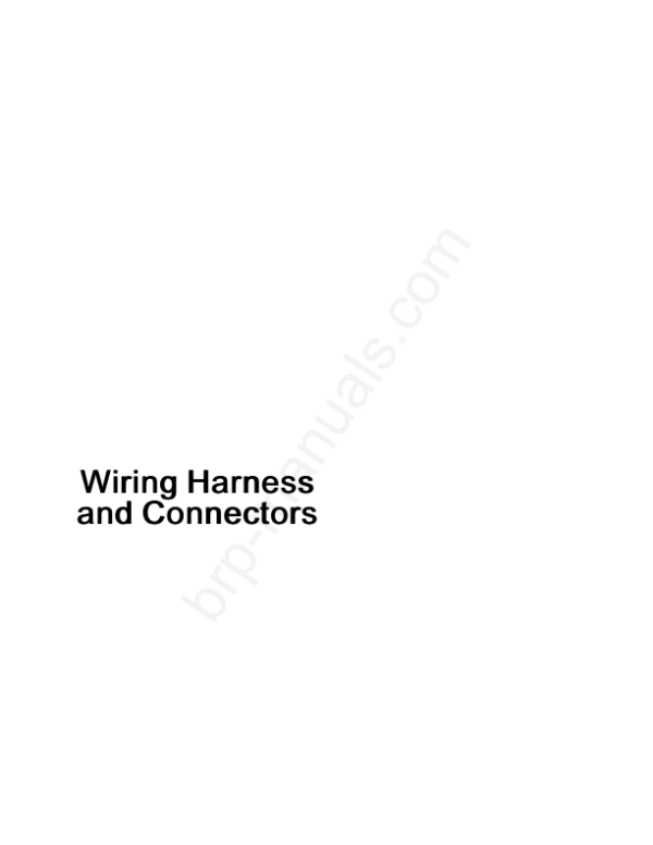 Wiring Harness and Connectors Manual