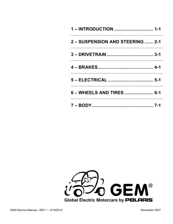 gem e series Manual