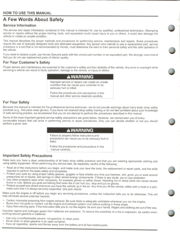 2014 Honda Rancher 420 Repair Trx420 pdf Manual - Image 2